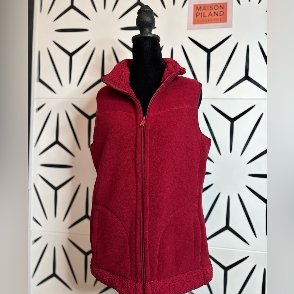 Republic Industry Cozy Deep Red Reversible Vest Size L - Picture 7 of 16